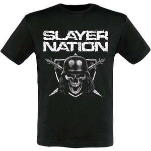 Slayer - "Nation 2015 Dates" T-Shirt für Herren/Damen Unisex RO1580 (XL) (Schwarz)
