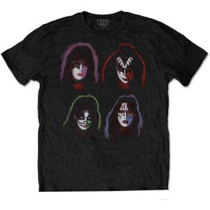 Kiss - T-Shirt für Herren/Damen Unisex RO7275 (XL) (Schwarz)