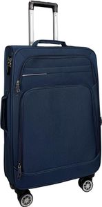 My Travel Bag 3090 Stoffkoffer 4-Rollen Trolley Koffer Reisekoffer Tasche Reisetasche Leicht Blau XL