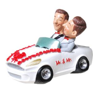 Spardose Brautpaar - "Mr. & Mr. im Cabrio" mit Pfropfen