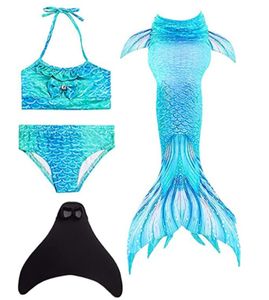 FNCF Mädchen Meerjungfrauenschwanz Zum Schwimmen Bikini Set (Größe 150)