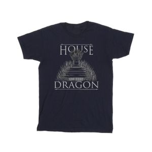 Game Of Thrones: House Of The Dragon - "Throne Text" T-Shirt für Herren BI28822 (L) (Marineblau)