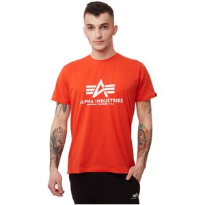 Alpha Industries Herren T-Shirt Basic Logo atomic red L