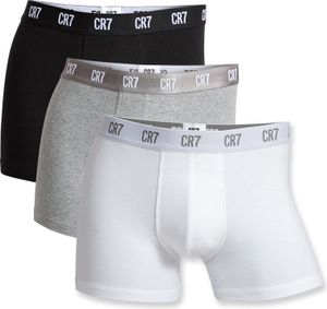 CR7 Cristiano Ronaldo retro kalhoty pánské BASIC 3-pack white/grey/black L (Pánské)