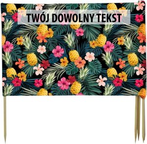 PARAWAN PLAŻOWY Ananasy z indywidualnym  napisem 8 PANELI 5.8