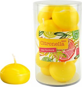 Gala Schwimmkerzen Citronellagelb Ø 45 x 30 mm - 20 Stück