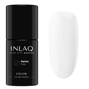 INLAQ® HEMA Free UV Nagellack  6 ml - Gel Nail Polish frei von HEMA - Pastelove Kollektion, Farbe Strong White