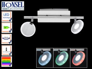 Honsel Spotbalken 2 RGB Fernbedienung  LED Deckenleuchte Deckenlampe Spot Lampe Leuchte 23172