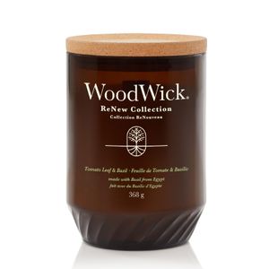 WoodWick Duftkerze Large - ReNew - Tomatenblatt & Basilikum - 13 cm / ø 9 cm