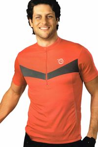Herren Fahrradshirt Radshirt Bike Trikot Funktionsshirt Kurzarm T-Shirt Rot L