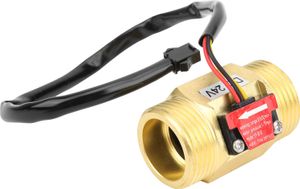 YFB10 Hall-Durchflussmesser-Schalter G1in Wasserdurchflusssensor Turbinenzähler DC24V 2  50L/MIN