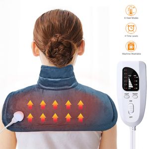 Flanell Heizkissen für Rücken Schultern, Elektrische Wärmekissen mit 6 Temperaturstufen, Abschaltautomatik, Maschinenwaschbar