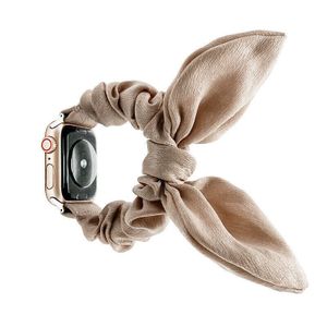 Strap-it Apple Watch 8 Scrunchie Butterfly Armband (Beige) - Große: 41mm