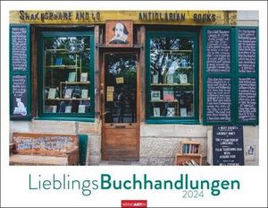 Lieblings-Buchhandlungen Kalender 2024. Fotokalender mit Aufnahmen der schönsten Buchhandlungen. Großartiges Geschenk für Buchliebhaber! Jahres-Wandkalender 2024 im Format 34 x 44 cm.