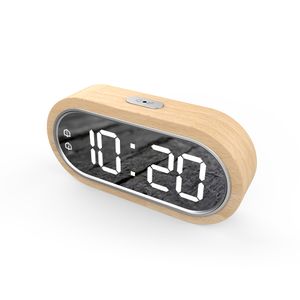 Attalos Digitaler Wecker - Zwei Weckzeiten - Holz - USB  AAA-Batterien - Uhr Für Erwachsene & Kinder - Tischuhr - Reisewecker & Kinderwecker& Weckuhr