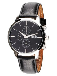 Gant GTAD06300499I Asheville silber schwarz Leder Chronograph Herren Uhr NEU