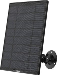 ieGeek Solarpanel mit Schnittstelle Type-C, für Überwachungskamera Aussen Akku, Wetterfest, 360° Einstellbare Halterung, 3M Type-C Kable
