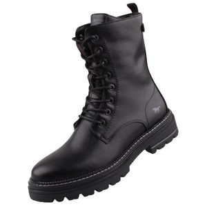 Mustang Damen-Schnürstiefelette Schwarz, Farbe:schwarz, EU Größe:44