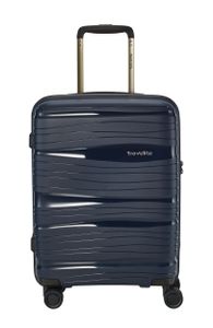 Travelite Motion 4-Rollen 4-Rad Boardcase Kabinen Handgepäck Trolley 55 cm, Farbe:Marine