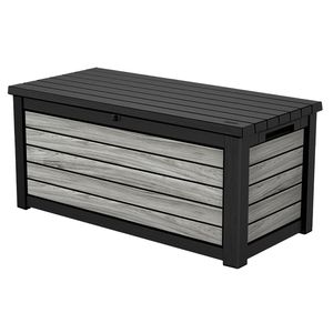 Keter Gartenbox "Northwood" 623L - Storm Grey - 155x72x70 cm - Deckel bis 270 kg belastbar - abschließbar