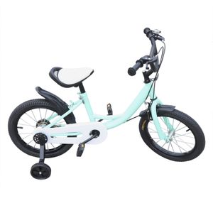 16 Zoll  Kinderfahrrad kinder Fahrrad  mit Stützrädern  Hilfsrad Mädchen Jungen    als Geschenk für kinder 4-6 Jahre  (Grün)