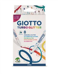 Pisaki Turbo Glitter 8 kolorów GIOTTO