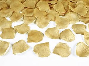 500 Stück Rosenblätter aus Stoff in gold/ Streu- Blumen Hochzeit