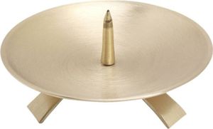 Dreifußleuchter Ø13cm mit Dorn Gross Messing Gold Kerzenleuchter Altarleuchter