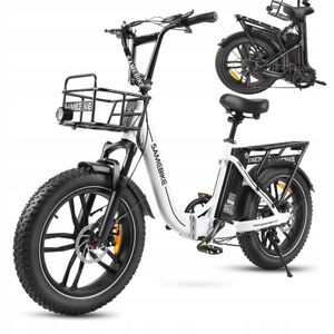 E-bike Elektro-Faltrad Trekking e-bike SAMEBIKE C05 Pro 36V 13Ah 20“ weiß +vorderer Korb E-bike Elektro-Faltrad Trekking e-bike SAMEBIKE C05 Pro 36V 13Ah 20“ weiß +vorderer Korb