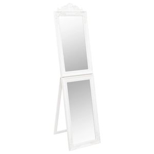 vidaXL Standspiegel Weiß 40x160 cm