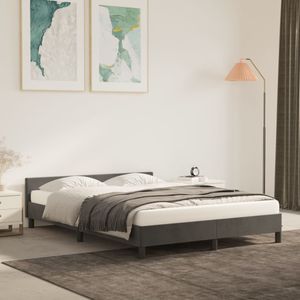 Ankonbej Bettgestell mit Kopfteil Dunkelgrau 140x200 cm Samt Ankonbej Bettgestell mit Kopfteil Dunkelgrau 140x200 cm Samt