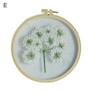 1 Set Starter Stitch Kit entzückende breite Anwendung Baumwollflächen Blumenmuster Anfänger Stickkit für Geschenk-E