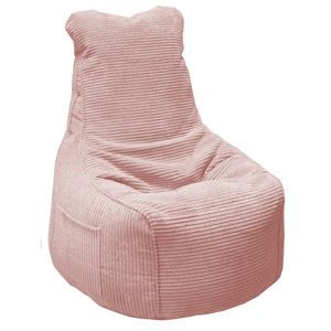 Liadomo Levon Sitzsack mit Cordbezug in Rosa, Rückenlehne, Stauraum in Seitentasche