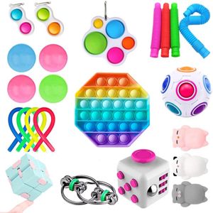 23 Stück / Set Push Bubble Fidget Antistress Toys Erwachsene Kinder Pop Fidget Sensory Toy