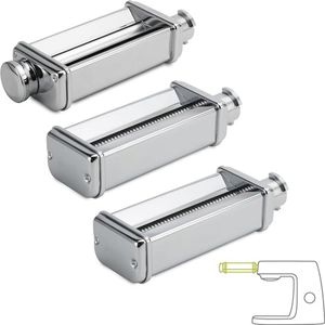 3er Für Kenwood MAX980ME Pasta-Set, Lasagne-Roller, Fettuccine- und Spaghetti-Schneideinsätze, Mit altem Universalstecker für die meisten Modelle 3er Für Kenwood MAX980ME Pasta-Set, Lasagne-Roller, Fettuccine- und Spaghetti-Schneideinsätze, Mit altem Universalstecker für die meisten Modelle