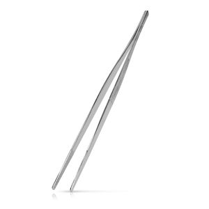 Navaris Grillpinzette aus rostfreiem Edelstahl - 30cm lang - Grill Fleischpinzette - auch als Bratpinzette Servierpinzette Küchenpinzette nutzbar