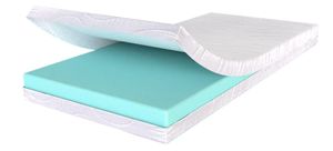 Pillows24 - materac piankowy 90x200 (H3) o wysokości 13 cm - materac z zimnej pianki z zamkiem błyskawicznym - dostarczany jako materac zwijany