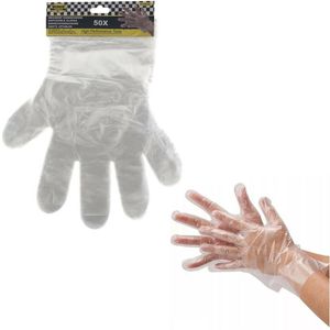 50x Einweghandschuhe Einmalhandschuhe PE-Handschuhe Plastikhandschuhe