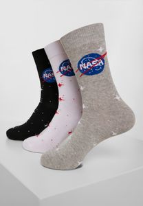 Ponožky Mr. Tee NASA Insignia Socks 3-Pack black/grey/white - 35–38