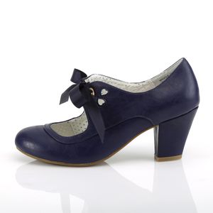 Pin Up Couture WIGGLE-32 Mary Jane Pumps blau, Größe:EU-39 / US-9 / UK-6
