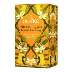 Pukka Herbs Bio Zitrone, Ingwer & Manuka-Honig Teemischung, 40 g