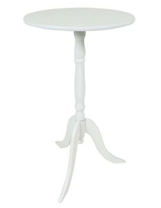 Beistelltisch rund Blumentisch Telefontisch Holztisch Dekotisch Couchtisch Tisch, Farbe:Weiß