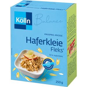 Kölln Crispy Crunchy Oat Bran Fleks z chrupiącymi płatkami owsianymi 250g