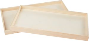 VBS 2er-Pack Tablett Deco-Style Holz 40x20x3cm