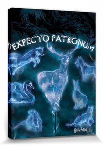 Harry Potter Poster Leinwandbild Auf Keilrahmen - Expecto Patronum, Patronus (80 x 60 cm)