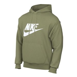Nike Fleece Kapuzenpullover Herren aus Baumwolle, Größe:L, Farbe:Olive