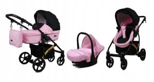 BabyLux® EcoLux | Kočík 3v1 Bambimo | Sweet Pink | Kombi kočík | Set kočíka | Buggy + Babywanne + Autositz / Auto-Babyschale