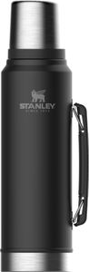 Stanley Classic Legendary Thermos Bottle 1 litr czarny matowy - Termos na kawę - Butelka ze stali nierdzewnej - Nie zawiera BPA - Utrzymuje ciepło lub zimno przez 24 godziny - Można myć w zmywarce