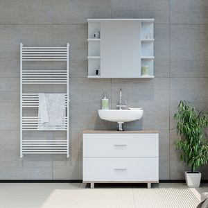 Livinity® Ilias umývadlová skrinka, 80 x 60,8 cm, Sonoma/biela