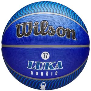 Wilson NBA Player Icon Luka Doncic Venkovní míč WZ4006401XB, Basketbalové míče, Unisex, Modrá, Velikost: 7